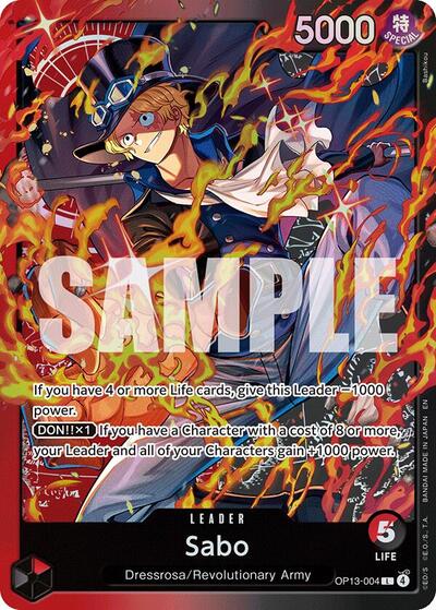 Sabo (OP13-004) (Starter Deck 35: RED/BLACK Sabo) Near Mint Foil