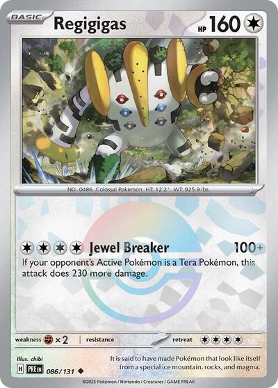 Regigigas (Poke Ball Pattern) (SV: Prismatic Evolutions) Near Mint Holofoil - Nick Nack's Full Frontal Attack