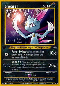 Sneasel (Neo Genesis) Light Play 1st Edition
