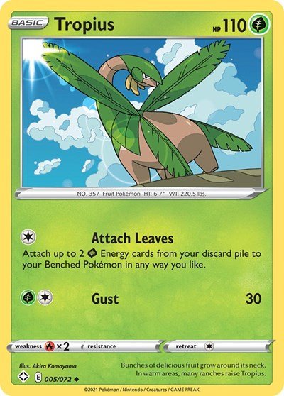 Tropius (Shining Fates) Near Mint - Nick Nack's Full Frontal Attack