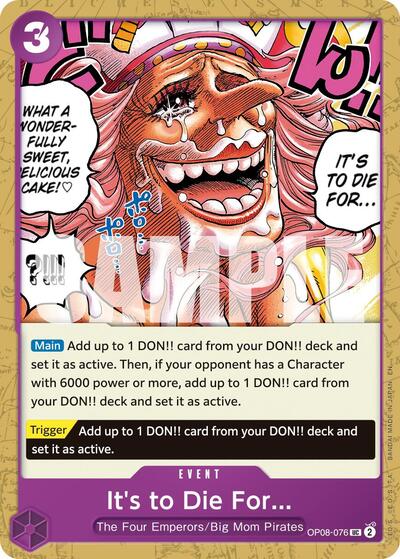It's to Die For (Reprint) (Premium Booster - The Best - Vol. 2) Near Mint - Nick Nack's Full Frontal Attack