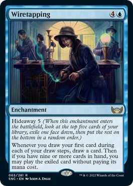 Wiretapping (Streets of New Capenna) Near Mint Foil