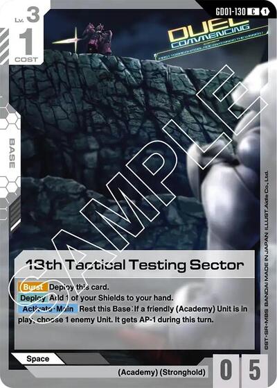 13th Tactical Testing Sector (Newtype Rising) Near Mint