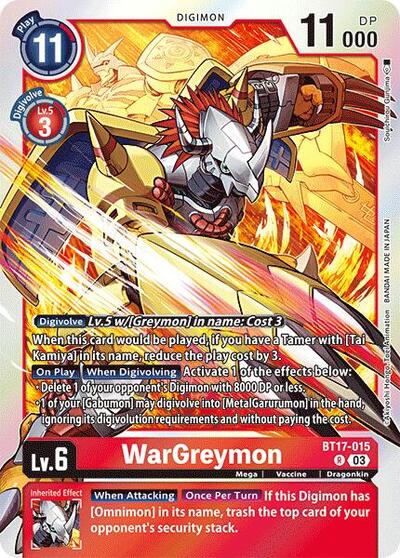 WarGreymon (Secret Crisis) Near Mint Foil