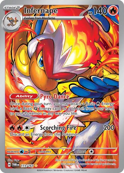 Infernape - 173 (SV06: Twilight Masquerade) Near Mint Holofoil