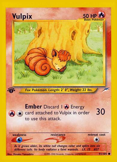 Vulpix (Neo Destiny) Light Play 1st Edition