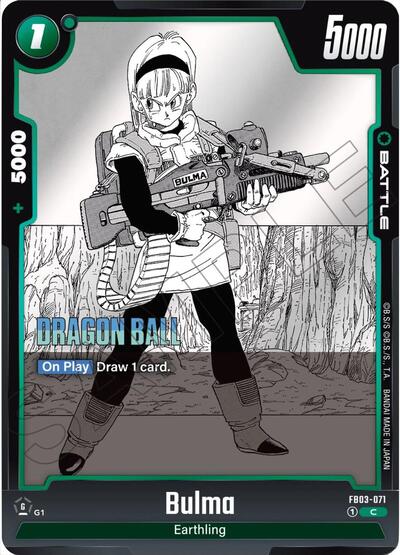 Bulma FB03 - 071 (Manga Booster 02) Near Mint Holofoil - Nick Nack's Full Frontal Attack