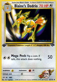 Blaine's Dodrio (Gym Challenge) Light Play 1st Edition