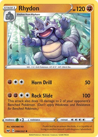 Rhydon (SWSH01: Sword & Shield Base Set) Near Mint - Nick Nack's Full Frontal Attack
