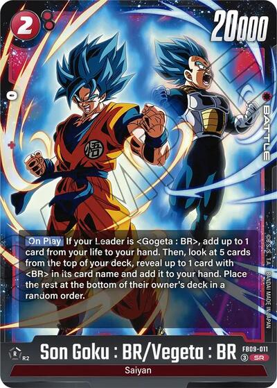 Son Goku : BR/Vegeta : BR (Dual Evolution) Near Mint Holofoil
