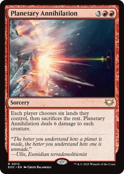 Planetary Annihilation (Commander: Edge of Eternities) Near Mint - Nick Nack's Full Frontal Attack