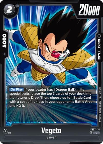 Vegeta (Wish For Shenron) Near Mint - Nick Nack's Full Frontal Attack