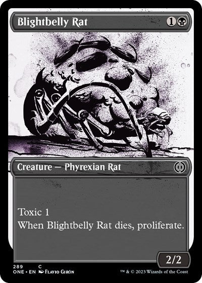 Blightbelly Rat (Showcase) (Phyrexia: All Will Be One) Near Mint - Nick Nack's Full Frontal Attack