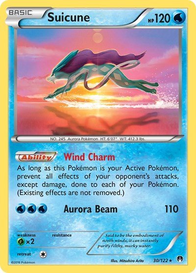 Suicune (XY - BREAKpoint) Medium Play Holofoil - Nick Nack's Full Frontal Attack