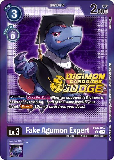 Fake Agumon Expert EX4-052 (Judge Pack 4) (Alternative Being Booster) Near Mint Foil