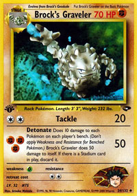 Brock's Graveler (Gym Challenge) Light Play 1st Edition