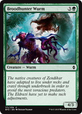 Broodhunter Wurm (Battle for Zendikar) Near Mint - Nick Nack's Full Frontal Attack
