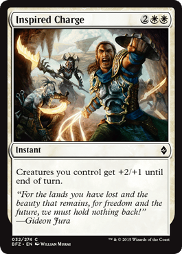 Inspired Charge (Battle for Zendikar) Near Mint - Nick Nack's Full Frontal Attack