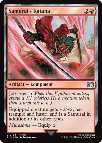 Samurai's Katana (Universes Beyond: FINAL FANTASY) Near Mint Foil - Nick Nack's Full Frontal Attack