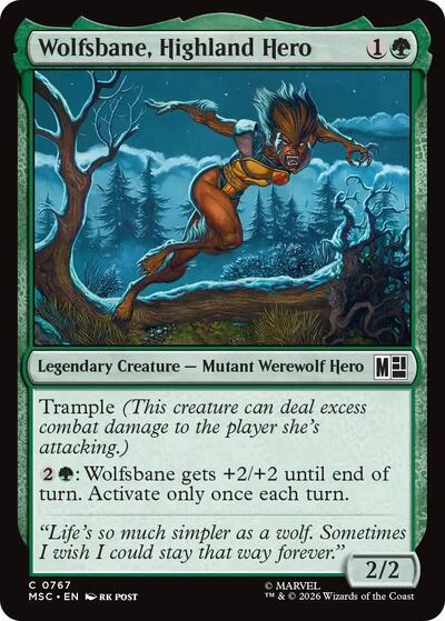 Wolfsbane, Highland Hero (Commander: Marvel Super Heroes) Near Mint