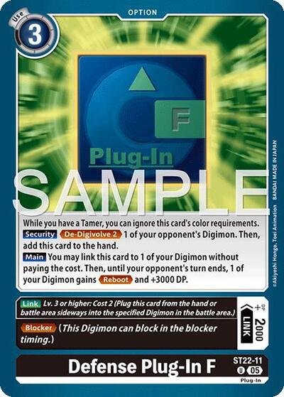 Defense Plug-In F (Starter Deck 22: Amethyst Mandala Advanced Deck Set) Near Mint Foil