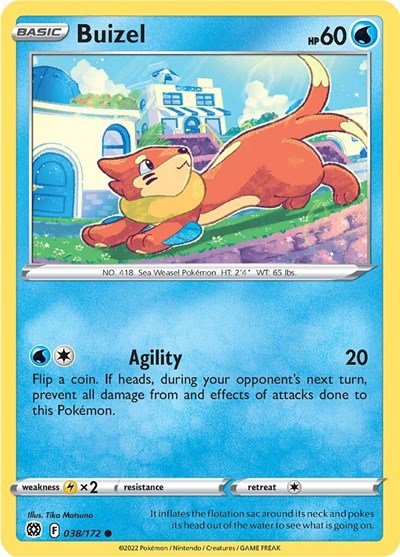 Buizel (SWSH09: Brilliant Stars) Near Mint - Nick Nack's Full Frontal Attack
