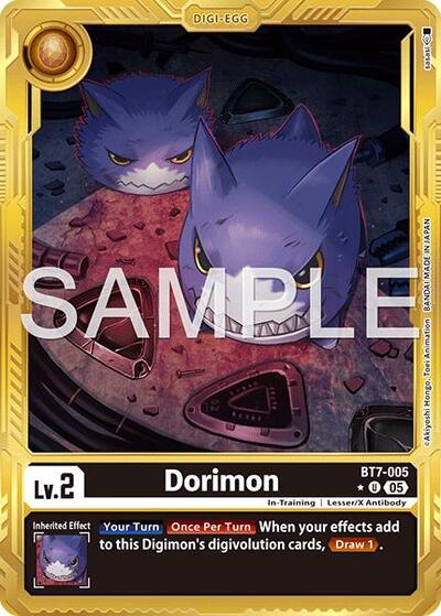 Dorimon (Gold Border) (Advanced Booster Digimon Generation) Near Mint Foil - Nick Nack's Full Frontal Attack