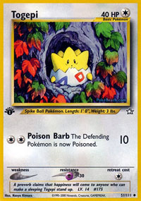 Togepi (Neo Genesis) Light Play 1st Edition