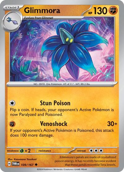 Glimmora (SV06: Twilight Masquerade) Near Mint Reverse Holofoil - Nick Nack's Full Frontal Attack
