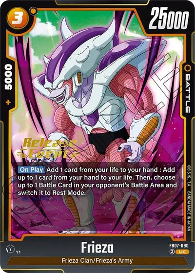 Frieza FB07-090 (Wish For Shenron Release Event Cards) Near Mint