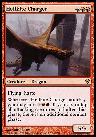 Hellkite Charger (Zendikar) Medium Play Foil - Nick Nack's Full Frontal Attack