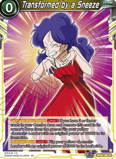Transformed by a Sneeze (Impact Beyond Dimensions) Near Mint Foil
