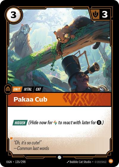Pakaa Cub (Origins) Near Mint - Nick Nack's Full Frontal Attack