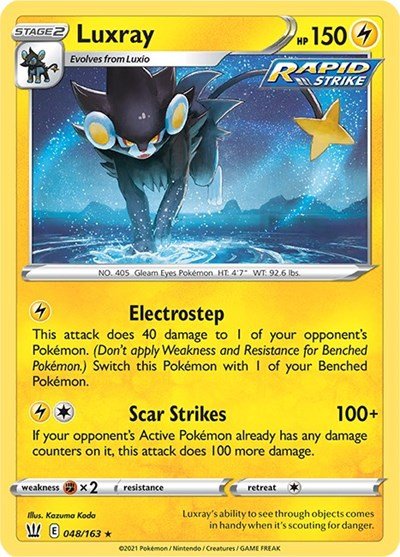 Luxray (SWSH05: Battle Styles) Near Mint Holofoil - Nick Nack's Full Frontal Attack