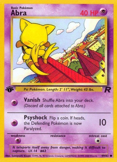 Abra (Team Rocket) Light Play Unlimited - Nick Nack's Full Frontal Attack