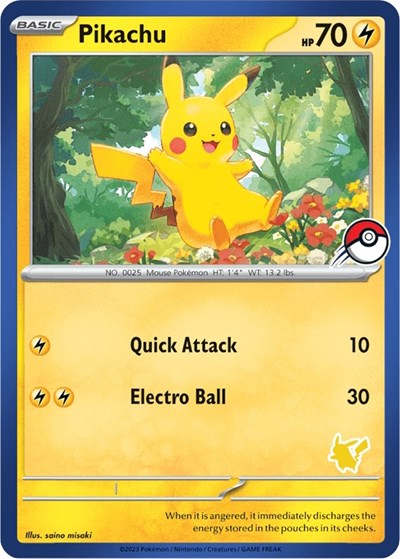 Pikachu (Blue Border) (My First Battle) Near Mint