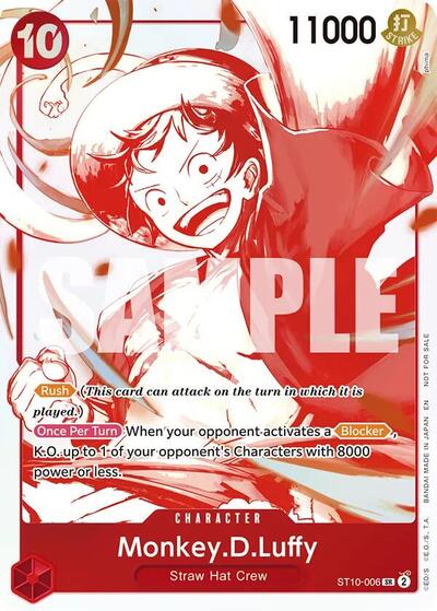 Monkey.D.Luffy ST10-006 (3rd Anniversary Treasure Campaign Pack) (One Piece Promotion Cards) Near Mint Foil