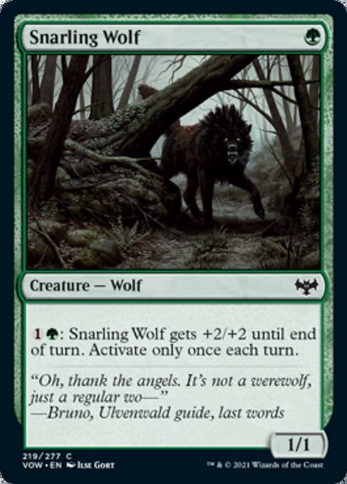 Snarling Wolf (Innistrad: Crimson Vow) Near Mint - Nick Nack's Full Frontal Attack