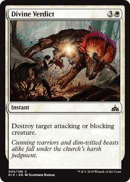 Divine Verdict (Rivals of Ixalan) Near Mint - Nick Nack's Full Frontal Attack