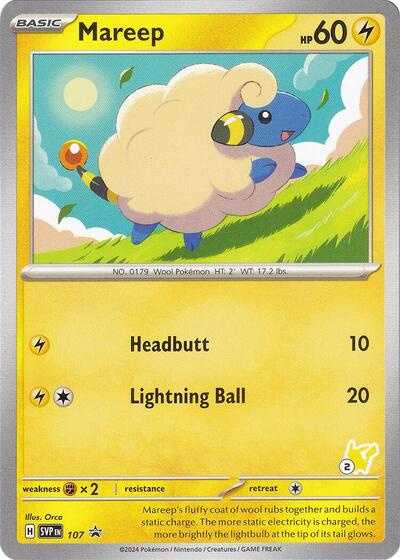 Mareep - Pikachu 2 (Battle Academy 2024) Near Mint