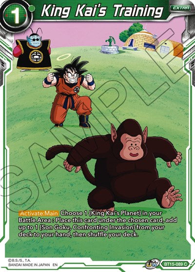 King Kai's Training (Saiyan Showdown) Near Mint Foil
