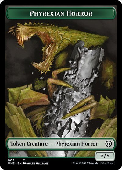 Phyrexian Horror Token (007) (Phyrexia: All Will Be One) Near Mint - Nick Nack's Full Frontal Attack