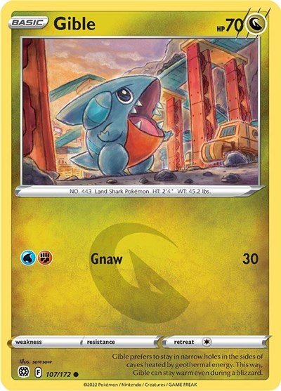 Gible (SWSH09: Brilliant Stars) Near Mint - Nick Nack's Full Frontal Attack