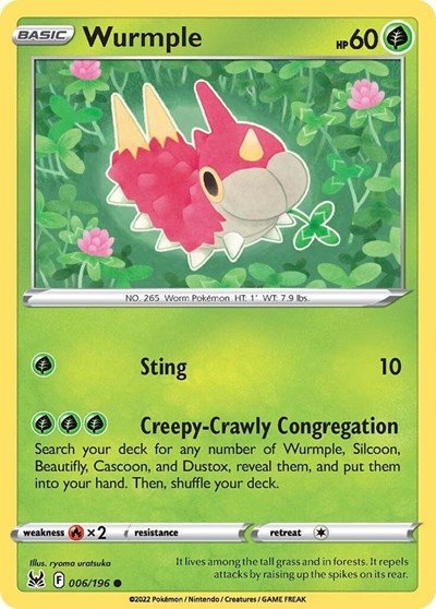 Wurmple (SWSH11: Lost Origin) Near Mint - Nick Nack's Full Frontal Attack