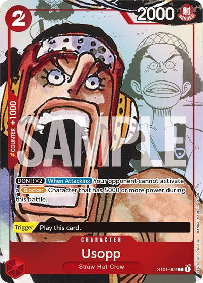 Usopp ST01-002 (Alternate Art) (One Piece Promotion Cards) Near Mint Foil