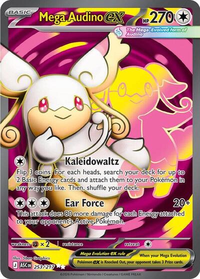 Mega Audino ex - 253 (ME: Ascended Heroes) Near Mint Holofoil