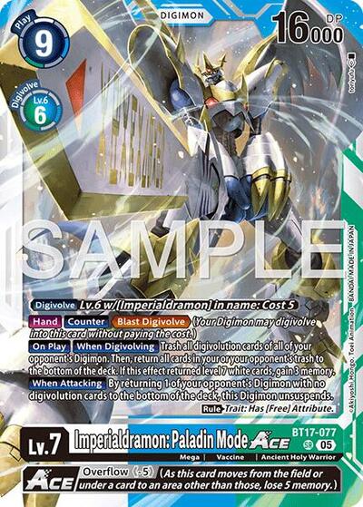 Imperialdramon: Paladin Mode ACE (Reprint) (Advanced Booster Digimon Generation) Near Mint - Nick Nack's Full Frontal Attack