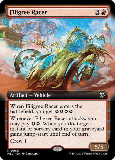 Filigree Racer (Extended Art) (Commander: Modern Horizons 3) Near Mint - Nick Nack's Full Frontal Attack