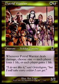 Putrid Warrior (Apocalypse) Light Play Foil - Nick Nack's Full Frontal Attack