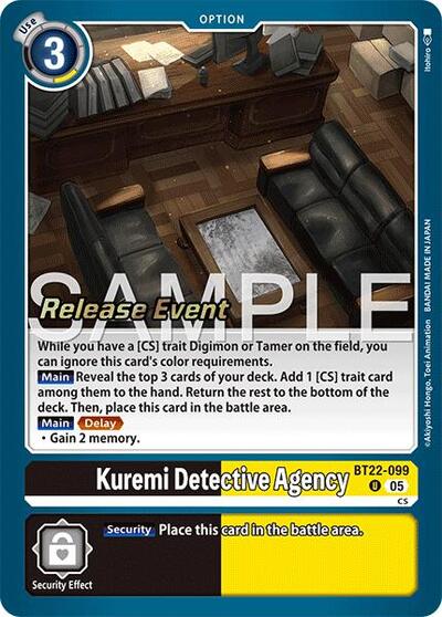 Kuremi Detective Agency (Cyber Eden Release Event Cards) Near Mint